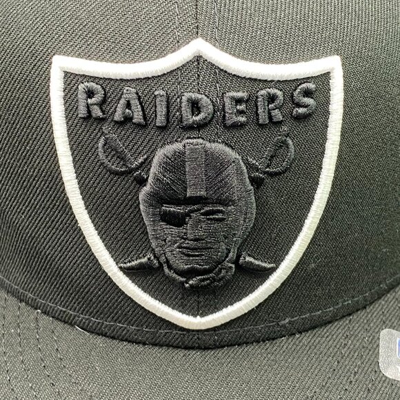 New Era NFL Las Vegas Raiders Cap Hat Men's OSFM w/ Adjustable Strap Black - Picture 3 of 15